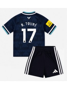 Newcastle United Bazoumana Toure #17 Replika Borta Kläder Barn 2026-27 Kortärmad (+ byxor)